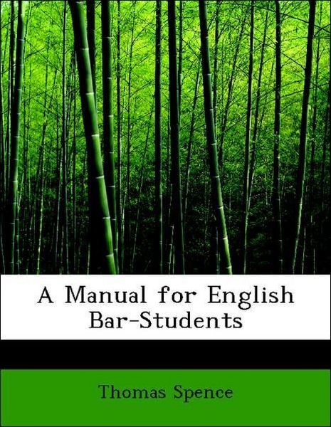 Produktbild: Spence, T: Manual for English Bar-Students