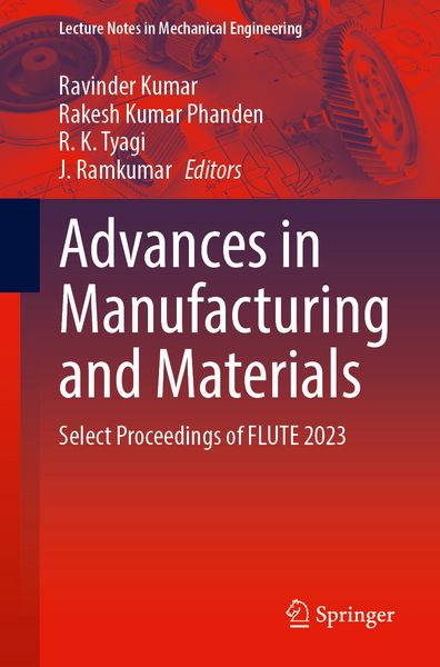 Produktbild: Advances in Manufacturing and Materials