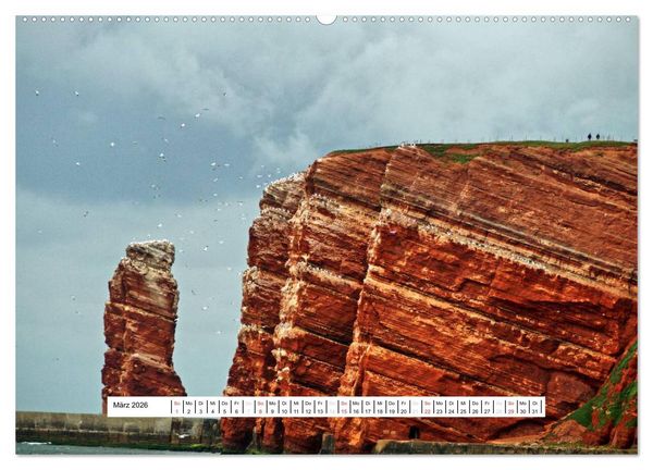 Produktbild: Hochsee-Insel Helgoland (hochwertiger Premium Wandkalender 2026 DIN A2 quer), Kunstdruck in Hochglanz