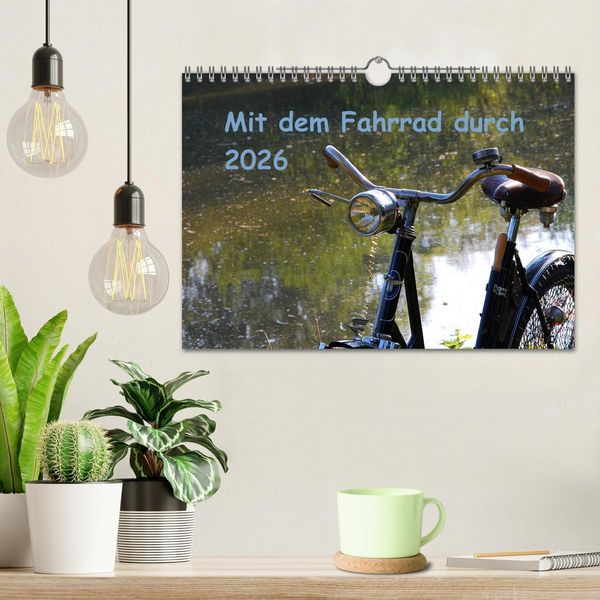 Produktbild: Mit dem Fahrrad durch 2026 (Wandkalender 2026 DIN A4 quer), CALVENDO Monatskalender