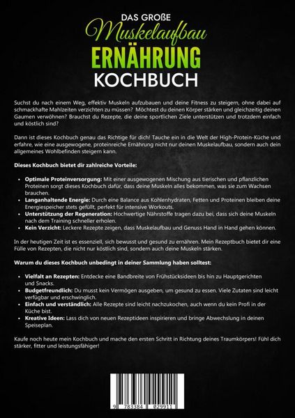 Produktbild: Das gro&szlig;e Muskelaufbau Ern&auml;hrung Kochbuch