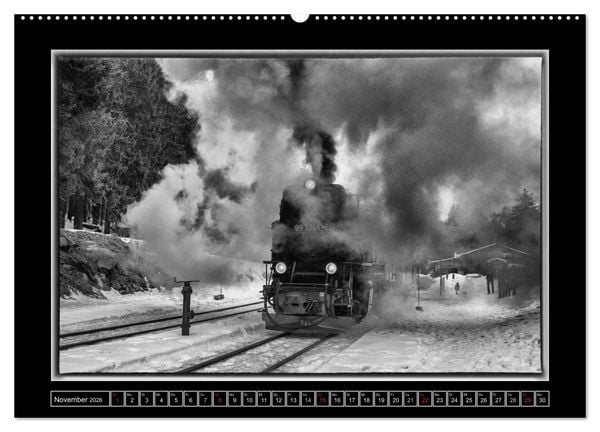 Produktbild: Unter Dampf - Eisenbahnromantik im Harz (Wandkalender 2026 DIN A2 quer), CALVENDO Monatskalender