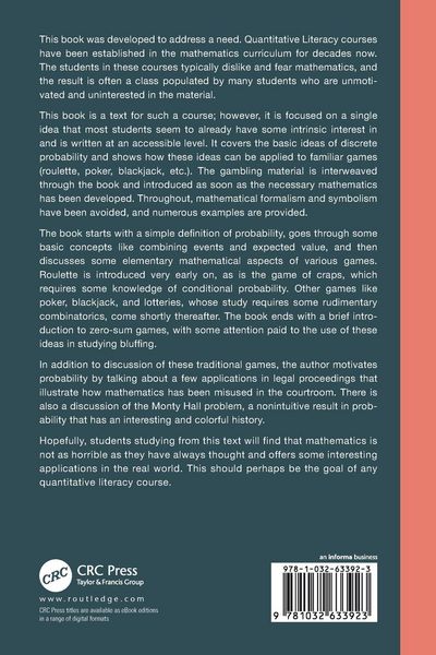 Produktbild: Quantitative Literacy Through Games and Gambling