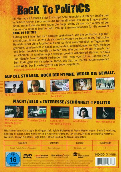 Produktbild: Back to Politics: Keine politischen Filme machen - Filme politisch machen