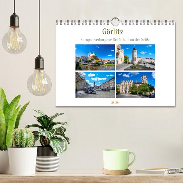 Produktbild: G&ouml;rlitz - Europas verborgene Sch&ouml;nheit an der Nei&szlig;e (Wandkalender 2026 DIN A4 quer), CALVENDO Monatskalender