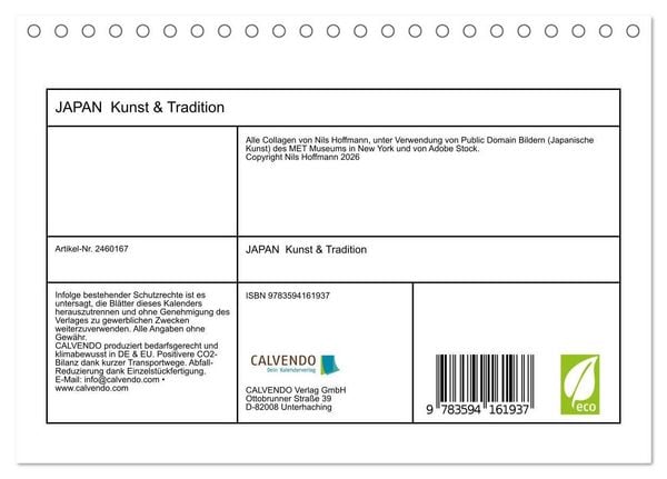 Produktbild: JAPAN Kunst & Tradition (Tischkalender 2027 DIN A5 quer), CALVENDO Monatskalender