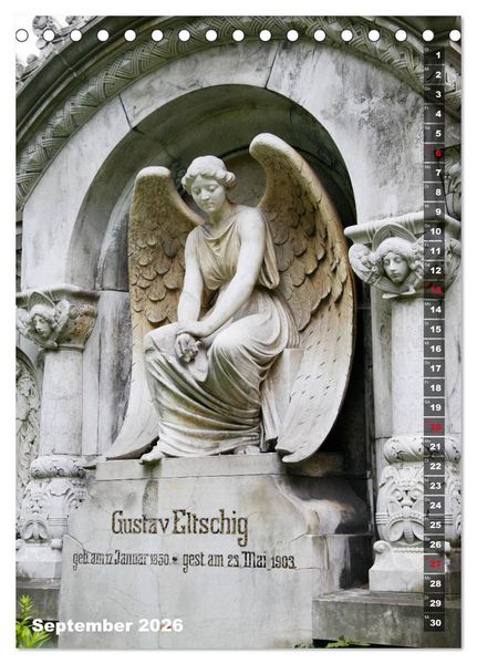 Produktbild: Friedhofsengel in Berlin (Tischkalender 2026 DIN A5 hoch), CALVENDO Monatskalender