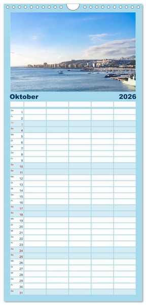 Produktbild: Familienplaner 2026 - Kanaren - wundersch&ouml;ne Inseln im Atlantik mit 5 Spalten (Wandkalender, 21 x 45 cm) CALVENDO