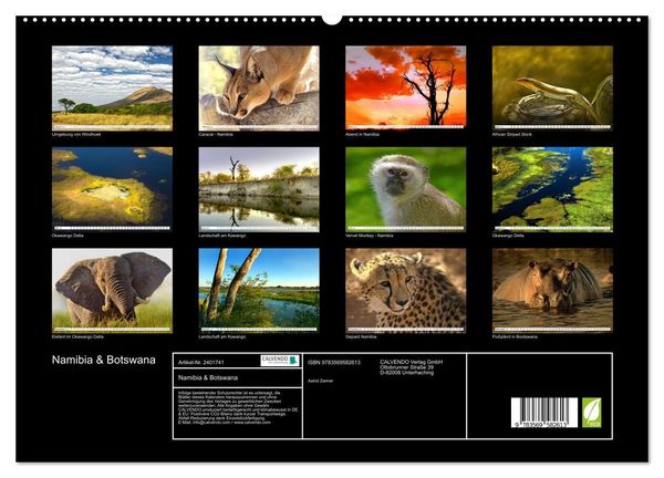 Produktbild: Namibia & Botswana (hochwertiger Premium Wandkalender 2027 DIN A2 quer), Kunstdruck in Hochglanz