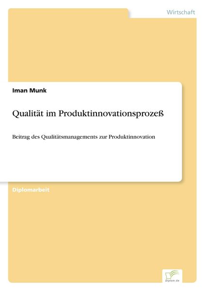 Produktbild: Qualit&auml;t im Produktinnovationsproze&szlig;