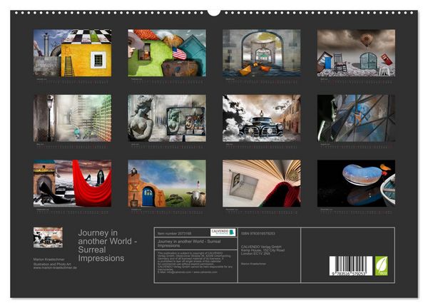 Produktbild: Journey in another World - Surreal Impressions (High Quality Premium Wall Calendar 2026 DIN A2 landscape),CALVENDO 12 Month Wall Calendar