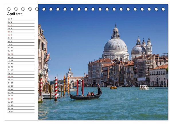 Produktbild: VENEDIG Eine Tour auf dem Canal Grande (Tischkalender 2026 DIN A5 quer), CALVENDO Monatskalender