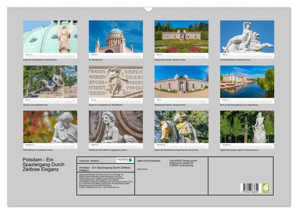 Produktbild: Potsdam - Ein Spaziergang Durch Zeitlose Eleganz (Wandkalender 2026 DIN A2 quer), CALVENDO Monatskalender