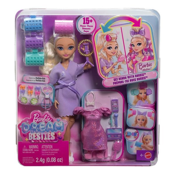 Produktbild: Barbie Dream Besties Malibu Get Ready With Me Haarspiel-Puppe