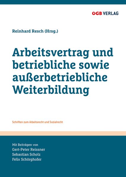 Produktbild: Arbeitsvertrag und betriebliche sowie au&szlig;erbetriebliche Weiterbildung