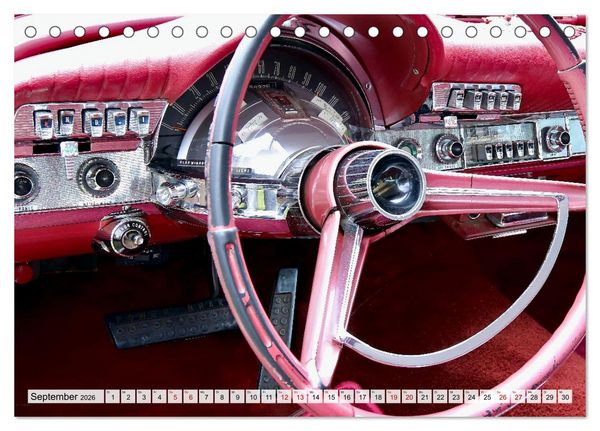 Produktbild: Ikonische US-Car Armaturenbretter (Tischkalender 2026 DIN A5 quer), CALVENDO Monatskalender