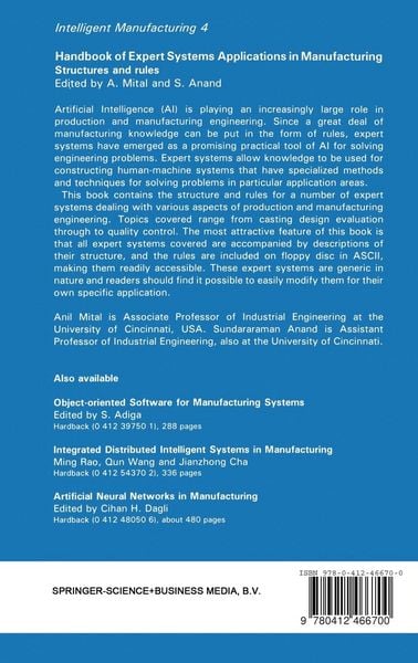 Produktbild: Handbook of Expert Systems Applications in Manufacturing