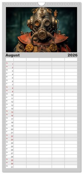 Produktbild: Familienplaner 2026 - Astronauten Outfits mit 5 Spalten (Wandkalender, 21 x 45 cm) CALVENDO