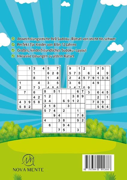 Produktbild: Sudoku Buch f&uuml;r Kinder ab 8 Jahren
