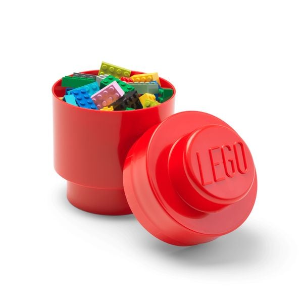 Produktbild: LEGO&reg; Aufbewahrungsstein 1 Noppe rund Rot