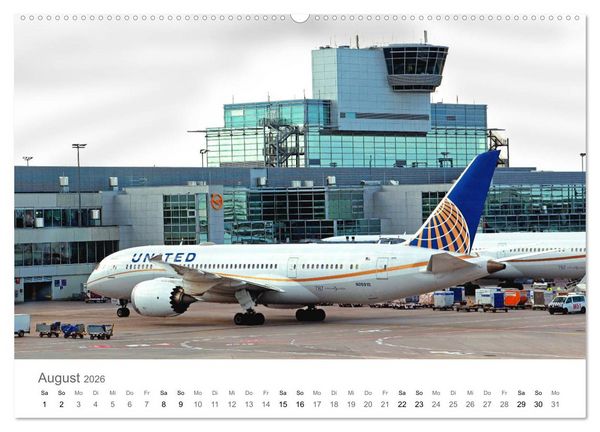 Produktbild: Gro&szlig;e und kleine Flieger am Flughafen (Wandkalender 2026 DIN A2 quer), CALVENDO Monatskalender