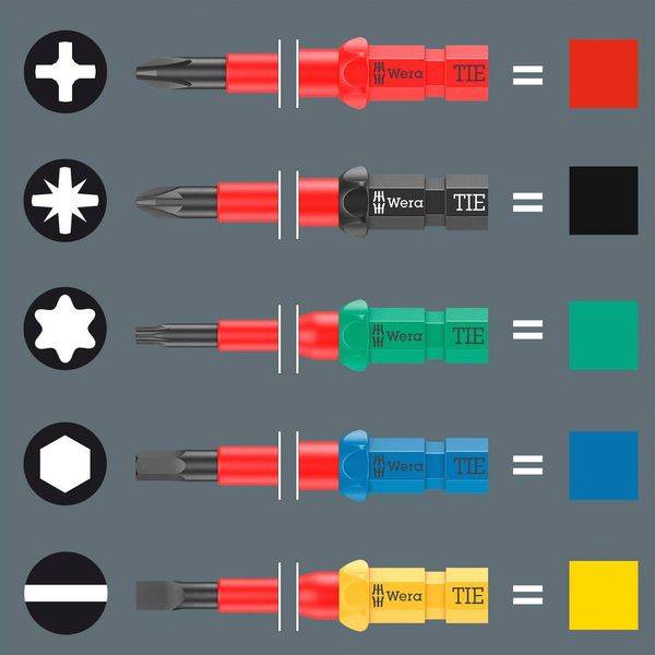 Produktbild: Wera Kraftform Kompakt VDE 64 i 6,0 x 157 mm TIE SB Elektriker Innen-Sechskant Wechselklinge 6.0 mm