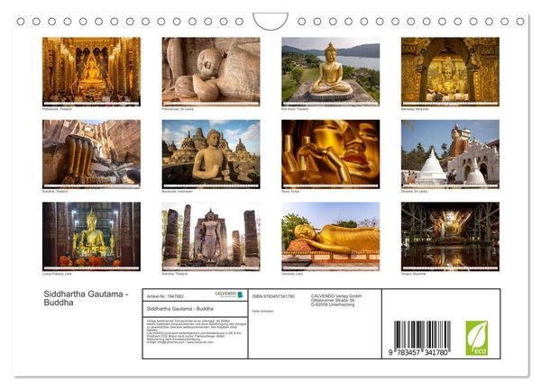Produktbild: Siddhartha Gautama - Buddha (Wandkalender 2026 DIN A4 quer), CALVENDO Monatskalender