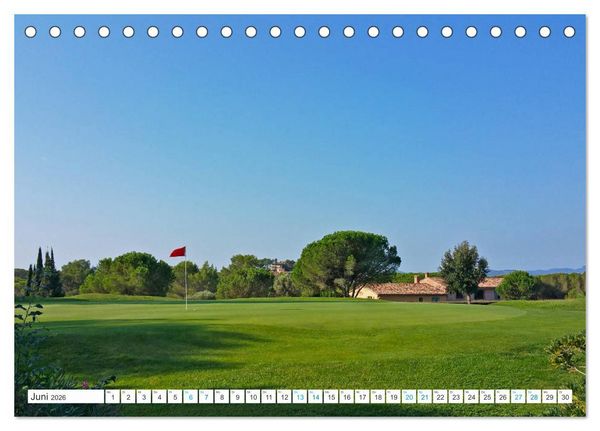 Produktbild: Mediterrane Golfpl&auml;tze - Spanien, Portugal, Mallorca (Tischkalender 2026 DIN A5 quer), CALVENDO Monatskalender