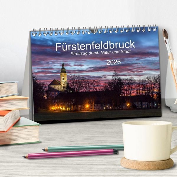 Produktbild: F&uuml;rstenfeldbruck - Streifzug durch Natur und Stadt (Tischkalender 2026 DIN A5 quer), CALVENDO Monatskalender