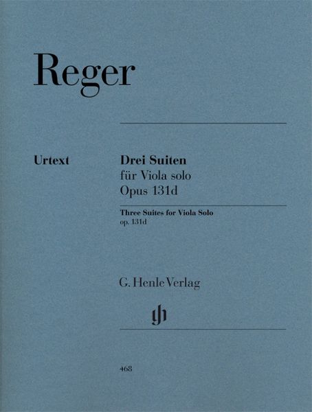 Max Reger - Drei Suiten op. 131d für Viola solo