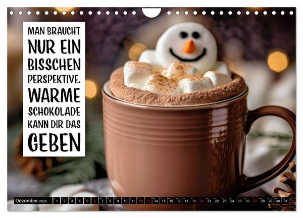Produktbild: Schokolade - die s&uuml;&szlig;e Verf&uuml;hrung - coole Spr&uuml;che (Wandkalender 2026 DIN A4 quer), CALVENDO Monatskalender