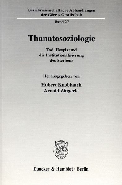 Produktbild: Thanatosoziologie.