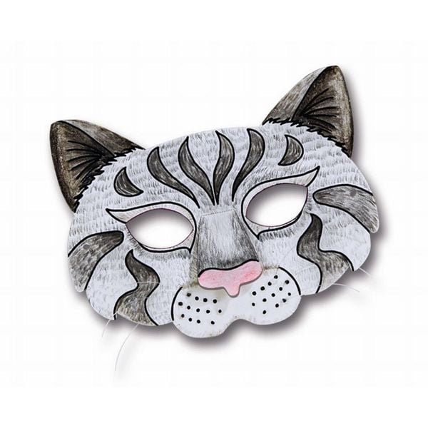 Produktbild: folia Kindermasken Tiere zum Ausmalen aus Pappe 6 St&uuml;ck