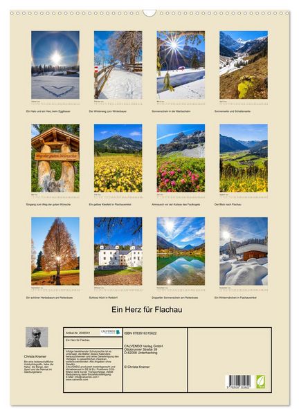 Produktbild: Ein Herz f&uuml;r Flachau (Wandkalender 2026 DIN A2 hoch), CALVENDO Monatskalender