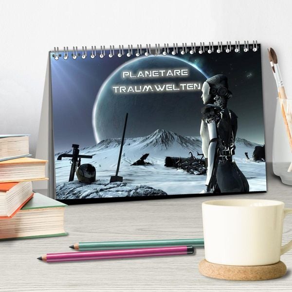 Produktbild: Planetare Traumwelten (Tischkalender 2026 DIN A5 quer), CALVENDO Monatskalender
