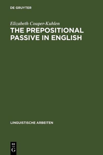 Produktbild: The prepositional passive in English