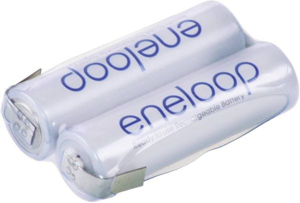 Panasonic eneloop Reihe F1x2 Akkupack 2x Mignon (AA) Z-Lötfahne NiMH 2.4V 1900 mAh