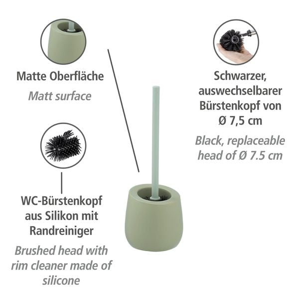 Badaccessoire-Set Badi Lindgrün, 3-tlg., Seifenspender, bestellen Zahnputzbecher WC-Garnitur, online