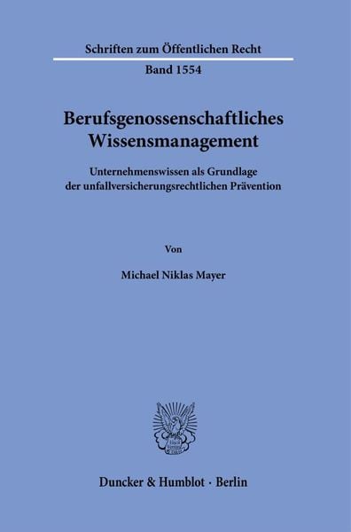 Produktbild: Berufsgenossenschaftliches Wissensmanagement