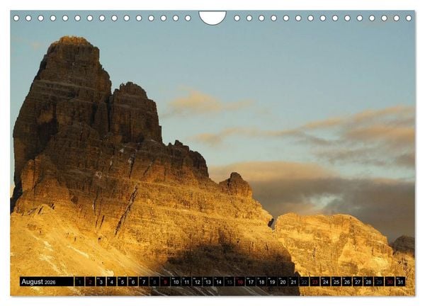 Produktbild: Die Drei Zinnen - Unesco Weltnaturerbe (Wandkalender 2026 DIN A4 quer), CALVENDO Monatskalender