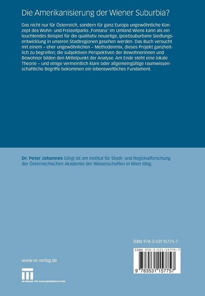 Produktbild: Die Amerikanisierung der Wiener Suburbia?