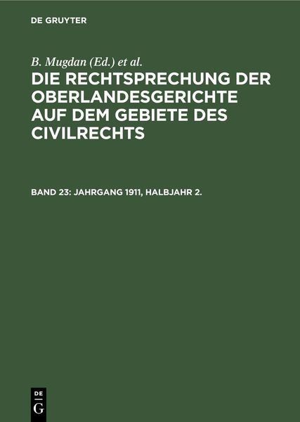 Produktbild: Jahrgang 1911, Halbjahr 2.
