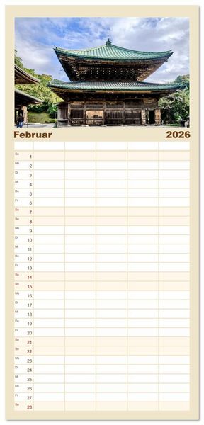 Produktbild: Familienplaner 2026 - Japan - Traditon und Moderne mit 5 Spalten (Wandkalender, 21 x 45 cm) CALVENDO