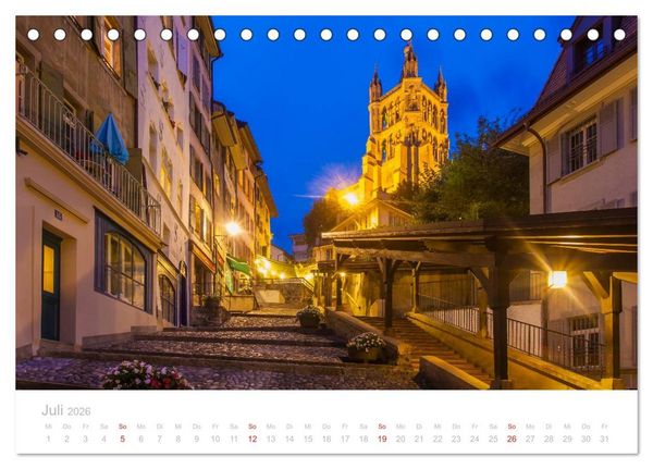 Produktbild: GENFER SEE Das Schweizer Ufer (Tischkalender 2026 DIN A5 quer), CALVENDO Monatskalender