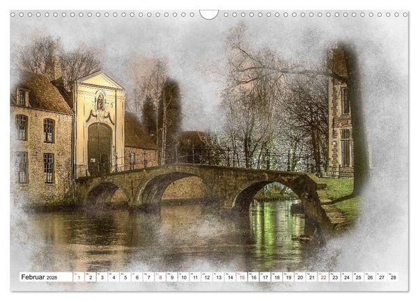 Produktbild: Br&uuml;gge, die Perle von Flandern (Wandkalender 2026 DIN A3 quer), CALVENDO Monatskalender
