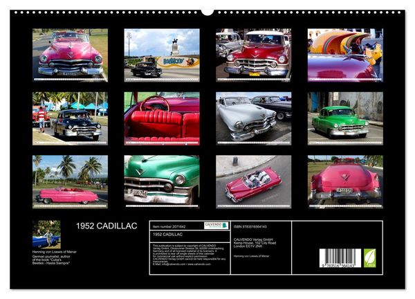 Produktbild: 1952 CADILLAC (High Quality Premium Wall Calendar 2026 DIN A2 landscape),CALVENDO 12 Month Wall Calendar