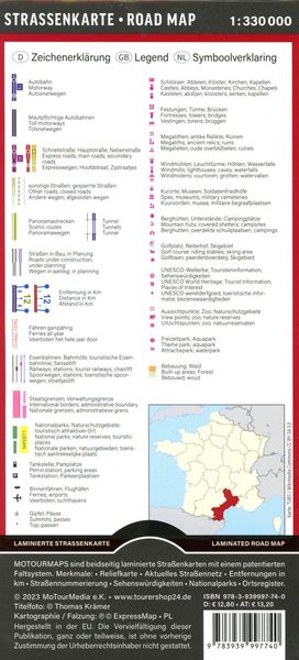 Produktbild: MoTourMaps Languedoc-Roussillon Auto- und Motorradkarte 1:330.000
