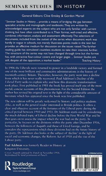 Produktbild: The Decline Of The Liberal Party 1910-1931