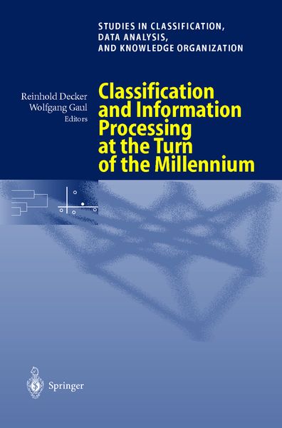 Produktbild: Classification and Information Processing at the Turn of the Millennium