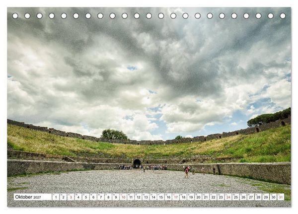 Produktbild: Versteinerte Stadt Pompeji (Tischkalender 2027 DIN A5 quer), CALVENDO Monatskalender